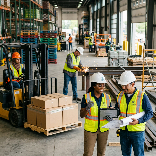 Diverse skilled workers